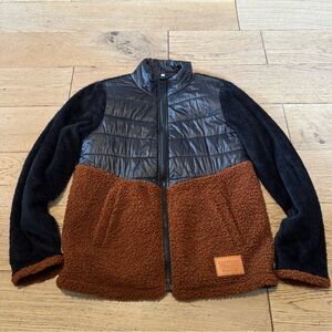 Naketano (faux) Full Zip Fleece Puffer Jacket Women’s Sz large